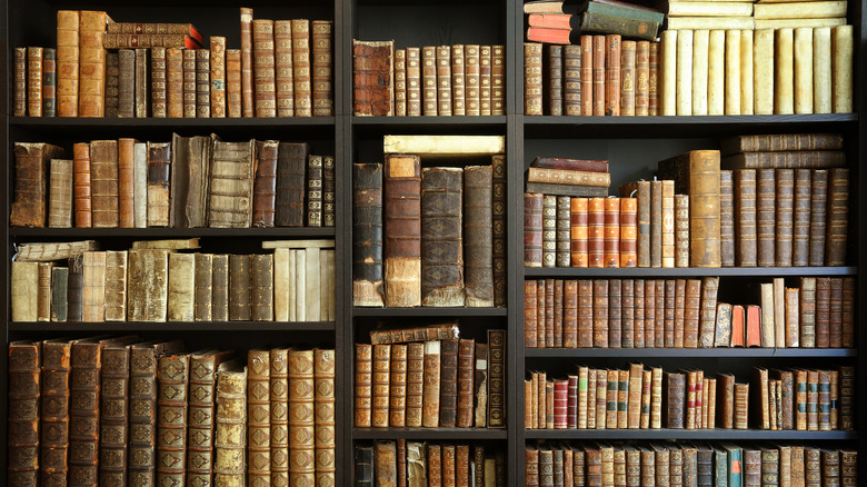 old books on a shelf