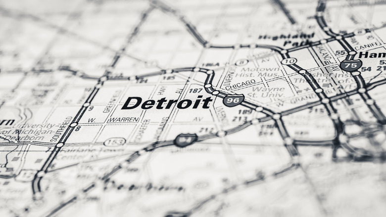 Map of Detroit city limits