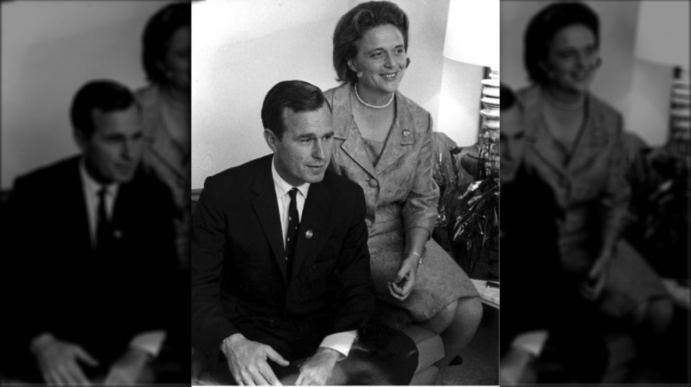 George and Barbara sitting 
