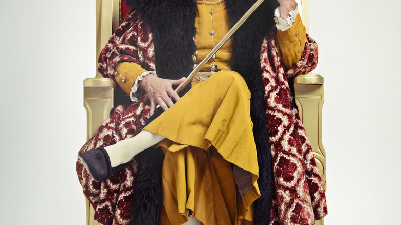 Person dressed in lordly garb