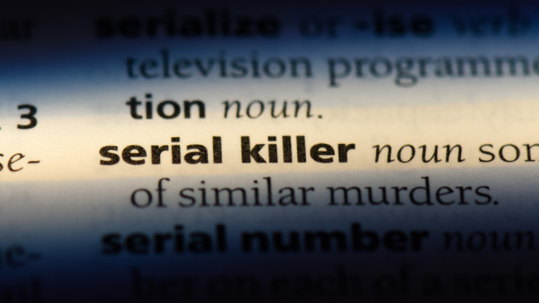 serial killer definition on dictionary page