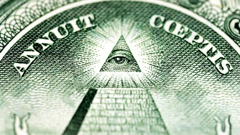 All-seeing eye on dollar bill