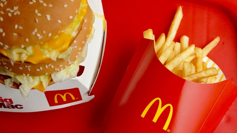 McDonald's burger and fries