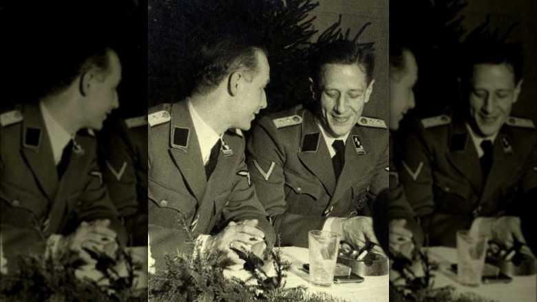 nazi officers at a christmas table
