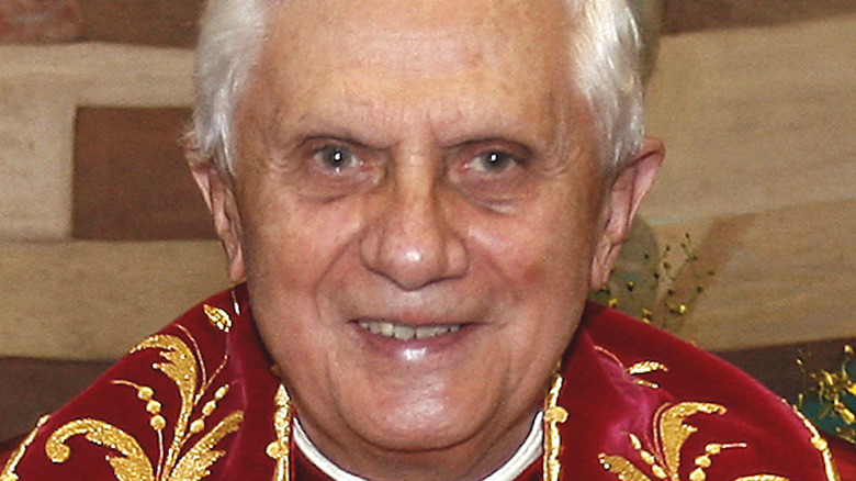 Pope Benedict XVI smiling