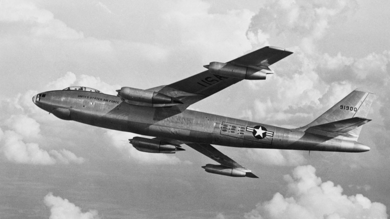 Boeing B-47 Stratojet in flight, 1963