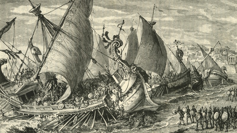 Illustration of battle at Syracuse 