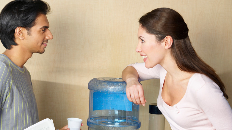 Talking at the water cooler