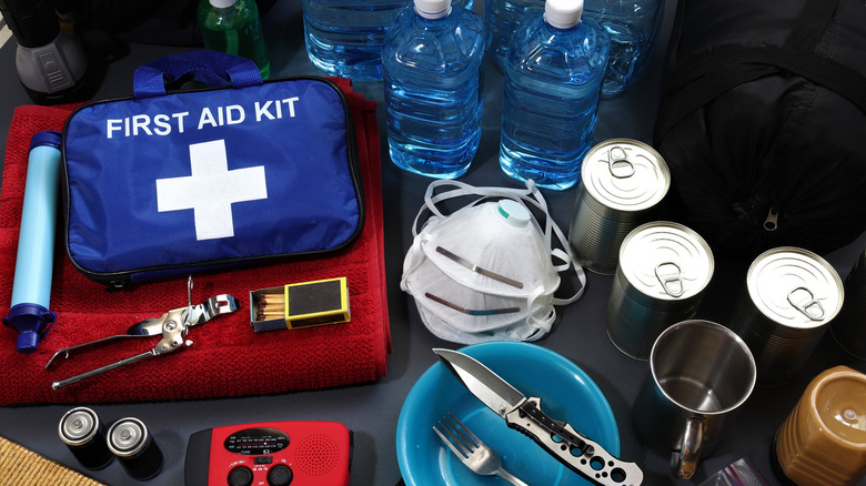 emergency supplies for a disaster