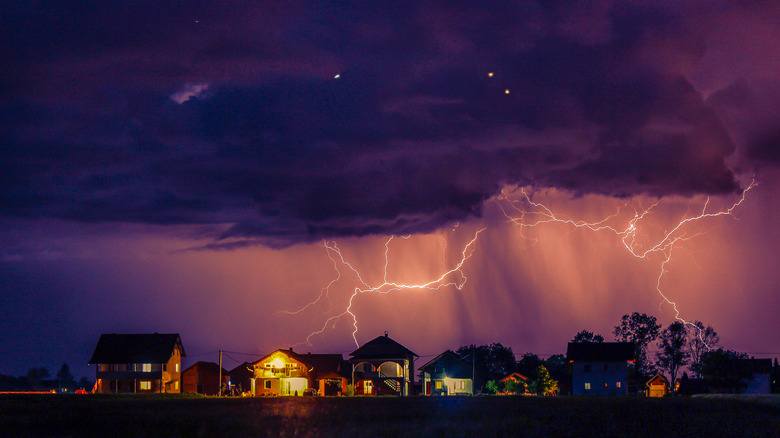 Lightning over the neighborhood