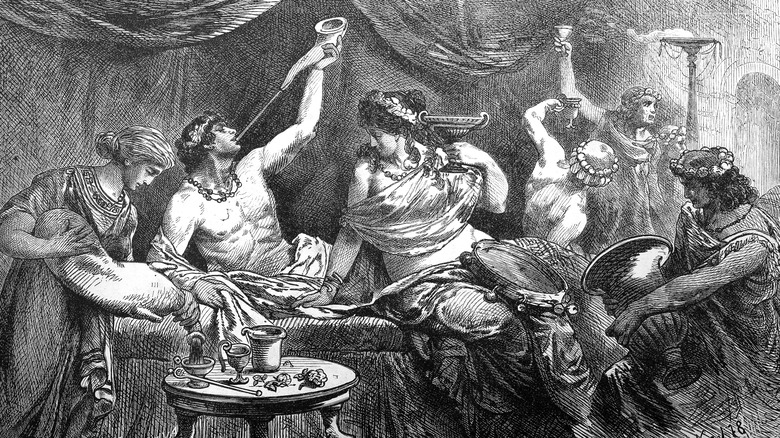 Roman bacchanalia artwork