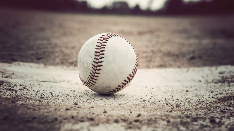 baseball on mound