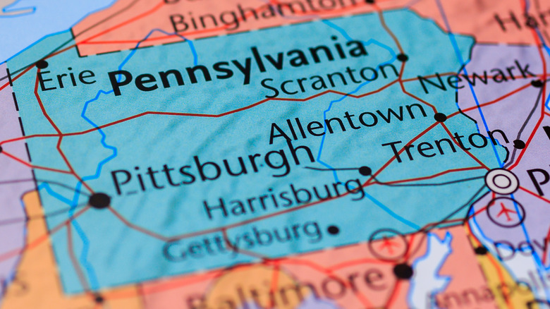 map of pennsylvania