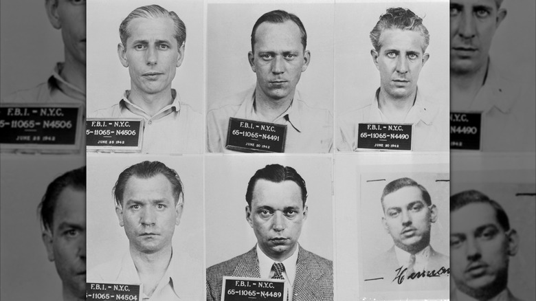 Mugshots for six of the German saboteurs caught in Operation Pastorius