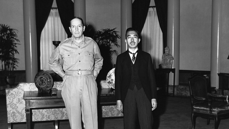 Emperor Hirohito and General Douglas McArthur in the Imperial Palace