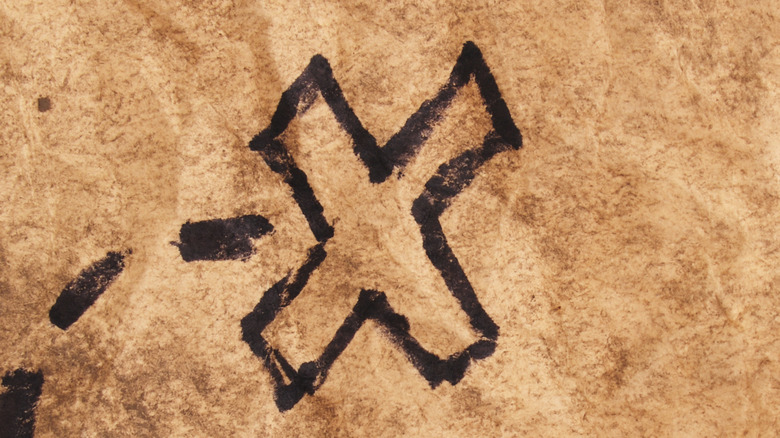 X on pirate map