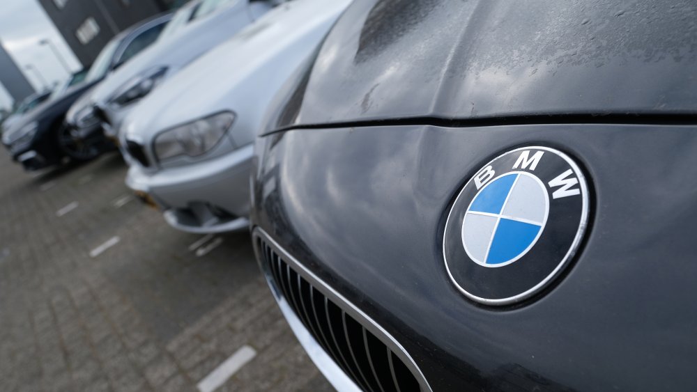 BMW logo on a car