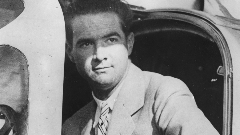 Howard Hughes in cockpit
