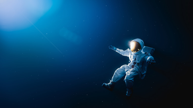 astronaut floating in space