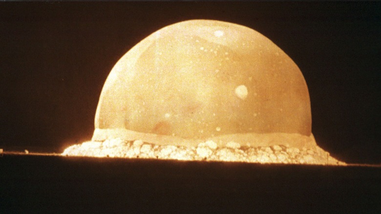 Mushroom cloud from atomic explosion