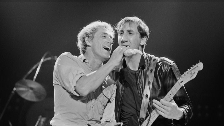 Roger Daltrey and Pete Townshend on stage in 1982