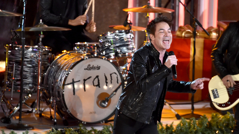 Pat Monahan performing with Train