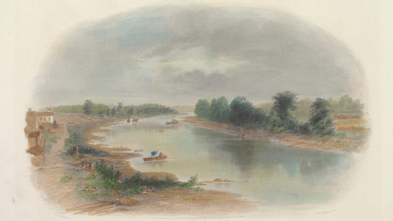 The Wabash River at Vincennes, Indiana