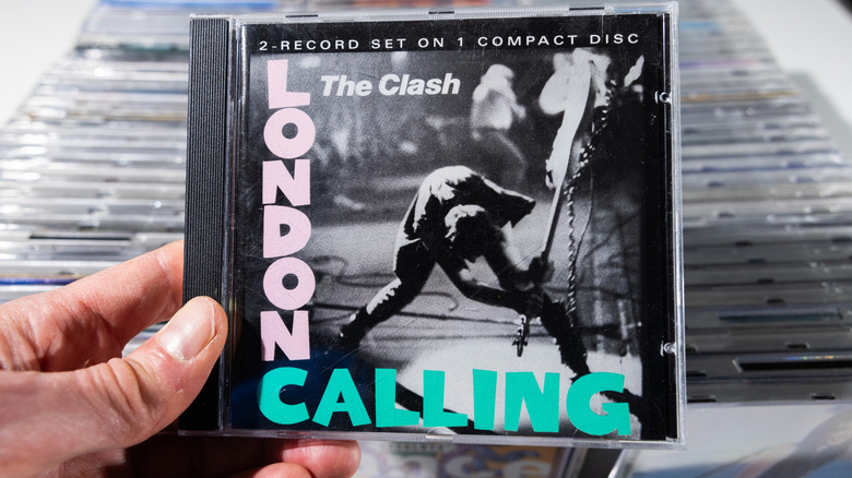 hand holding Clash's London Calling CD