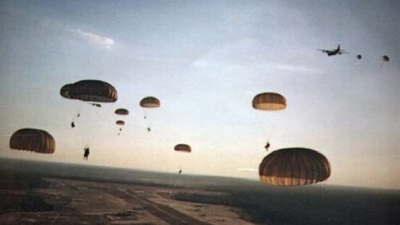 Paratroopers invading Grenada 1983