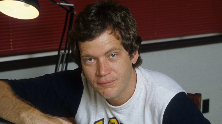 David Letterman looking inquisitive