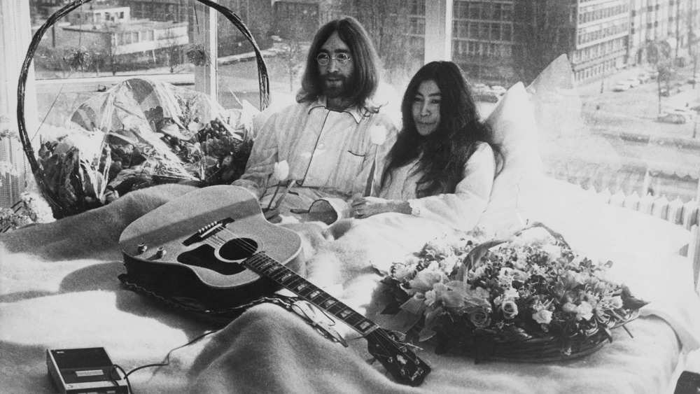 John Lennon and Yoko Ono Bed-in for Peace