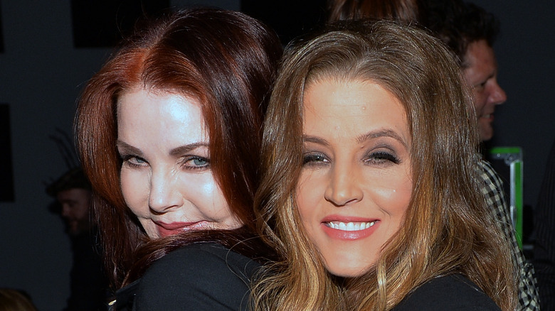 Priscilla Presley Lisa Marie Presley smiling