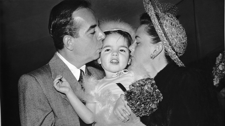 Liza Minnelli hugged by her parents