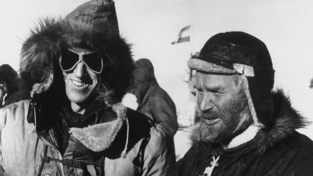 Edmund Hillary and Vivian Fuchs