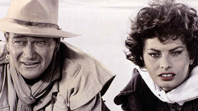 John Wayne and Sophia Loren