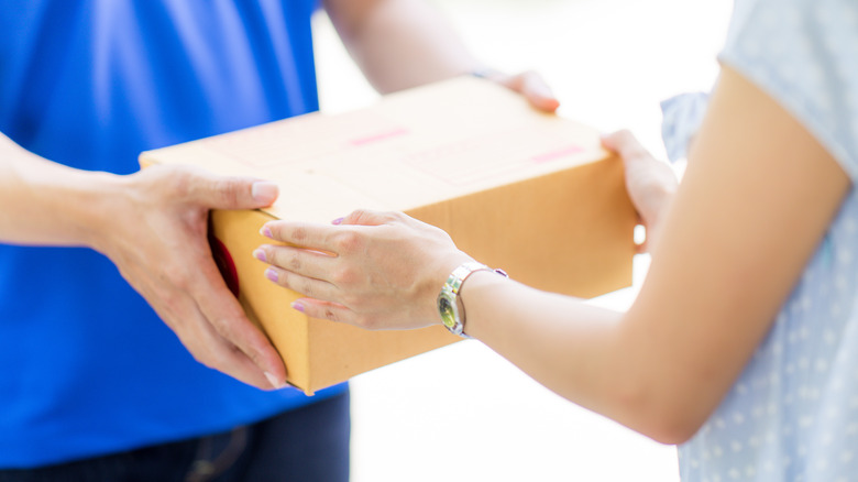 Guy delivering package