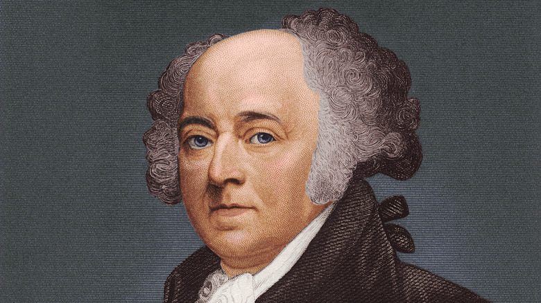 portrait of uncomfortable John Adams