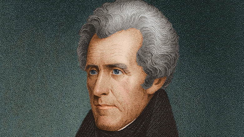 portrait of Andrew Jackson in profile