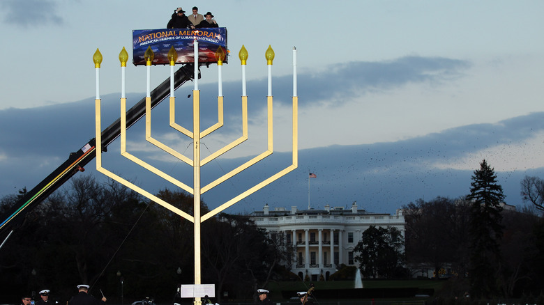 Menorah on the White House lawn