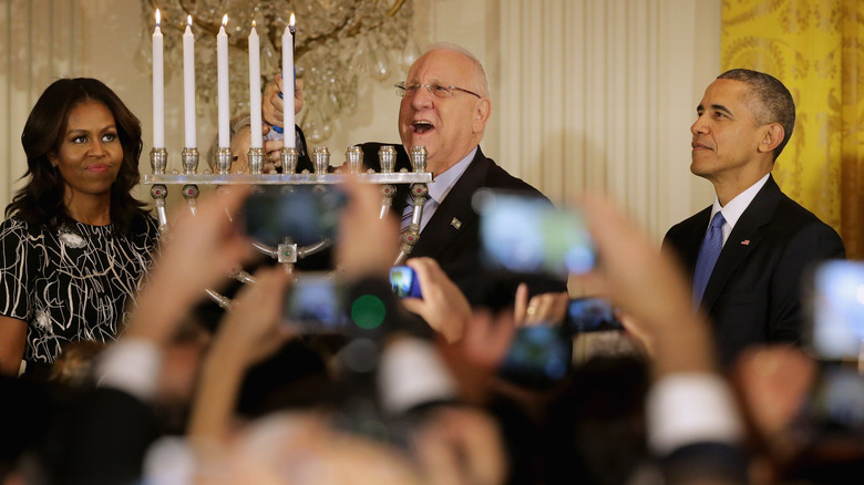 President Obama during Hanukkah
