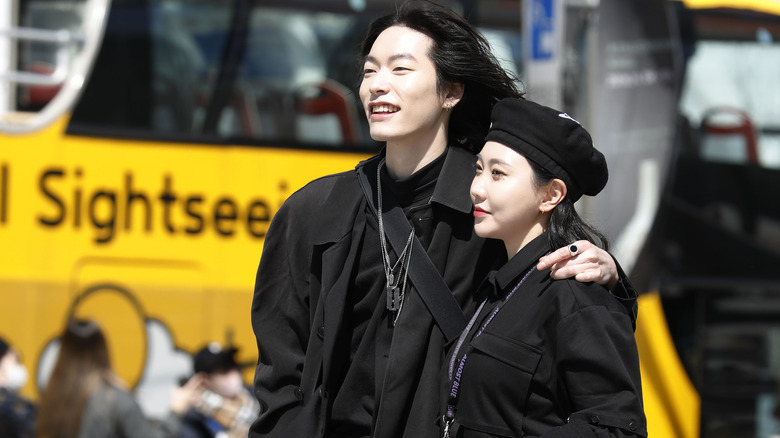 Korean Couple walking