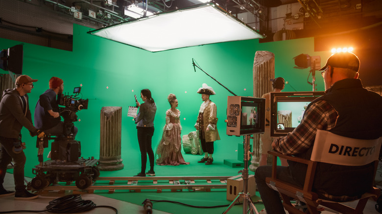 Scene being filmed