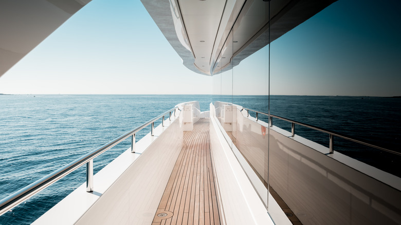 superyacht upper deck corridor