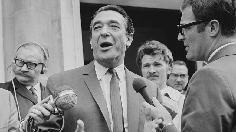 Maxwell speaks to the press