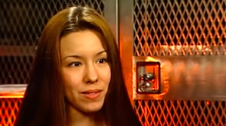 Jodie Arias giving an interview from prison