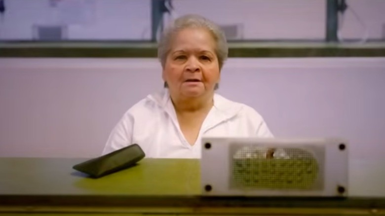Yolanda Saldivar being interviewed in prison for docuseries