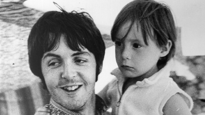 Paul McCartney and Julian Lennon