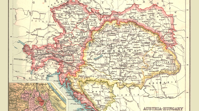 Map of Austro-Hungarian Empire
