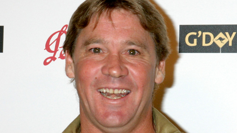 Steve Irwin close up photograph smiling face