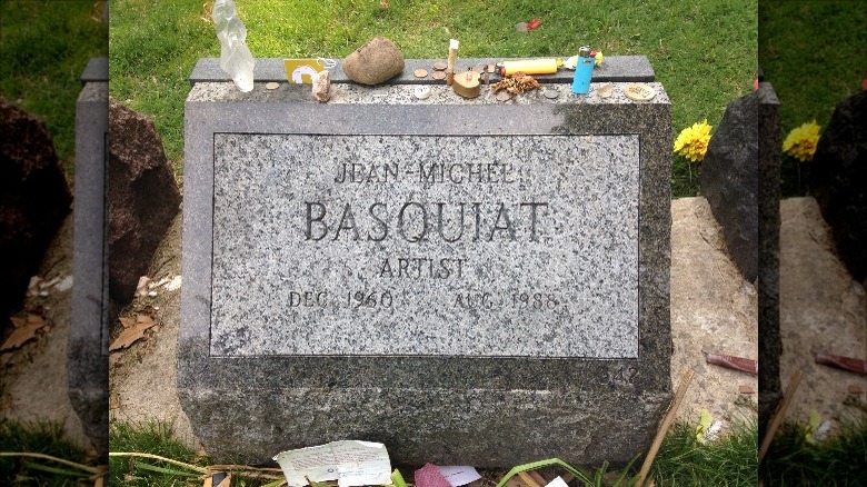 The grave of Jean-Michel Basquiat